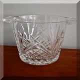G27. Crystal ice bucket. 8”h x 8”w - $32 